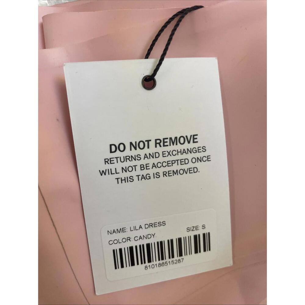 Miaou Lila Dress pink candy Midi Latex Strapless S NWT $450msrp - Picture 9 of 9